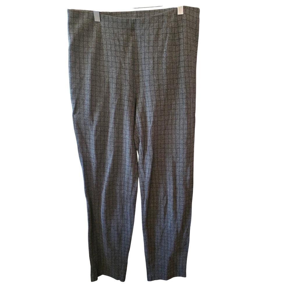 J.Jill Ponte Slim Leg Pull On Pants M Womens Gray Stretchy Elastic Waist
